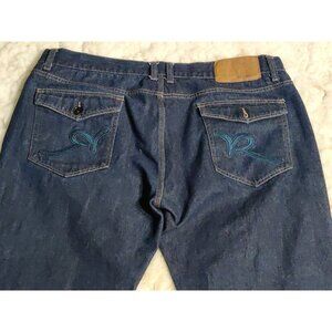 Roccawear  Classic Fit Jeans Teal R Y2K Baggy Streetwear Skater 46/32